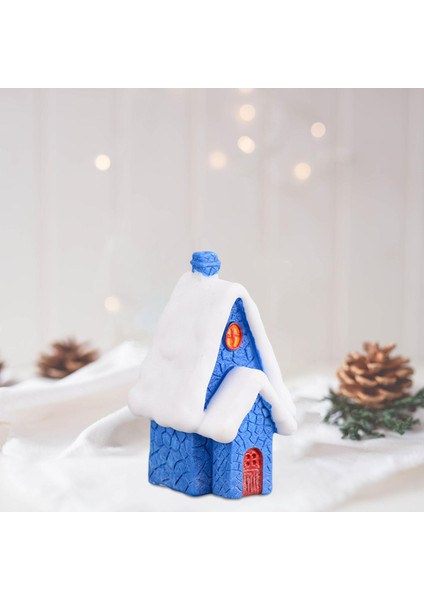 Noel Minyatür Süs Evi Figürleri Yapı Reçine Heykeli .2x2.2x5.4cm (Yurt Dışından) modelleri