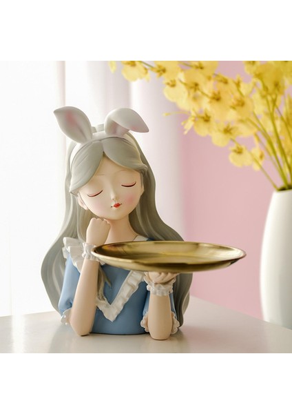 Heykelcik Zanaat Heykeli Organizatör Depolama Tepsisi Tavşan Kulakları (Yurt Dışından) fırsatları