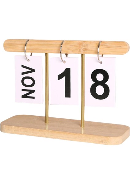 Modern Masa Flip Takvim Masa Üstü Sayfa Torna Dekoratif Çerçeve Kalıcı Ahşap (Yurt Dışından)