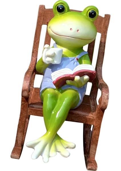 Bahçe Kurbağa Heykelleri Veranda Ofis Masa Üstü Için Yaratıcı Reçine Kurbağa Heykelcik (Yurt Dışından) modelleri