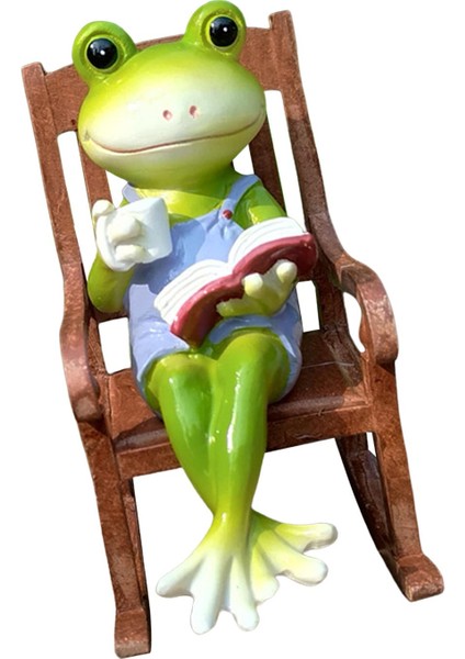 Bahçe Kurbağa Heykelleri Veranda Ofis Masa Üstü Için Yaratıcı Reçine Kurbağa Heykelcik (Yurt Dışından) indirimleri