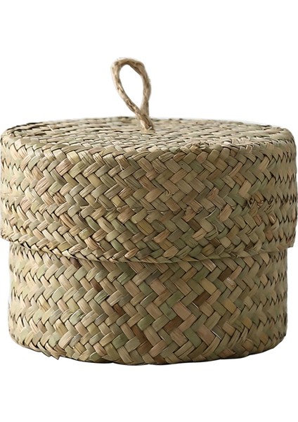 Masaüstü Yatak Odası Için Kapaklı Snack Saklama Kutusu ile Şeker Kutusu Seagrass Organizatör (Yurt Dışından) fırsatları