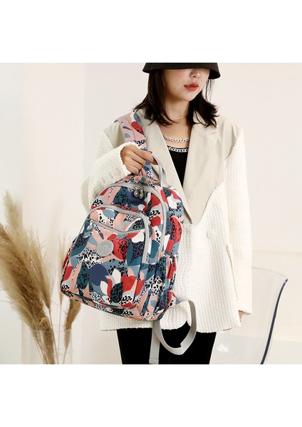 Büyük Kapasiteli Su Geçirmez Naylon Kadın Çantası Moda Rahat Taşınabilir Küçük Sırt Çantası Trendy Bayanlar Seyahat Açık Sırt Çantası (Yurt Dışından) fiyatları