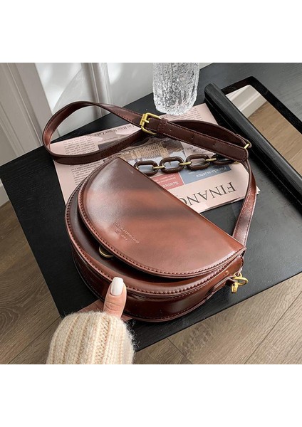 Küçük Messenger Çanta Retro Moda Eyer Çantası (Yurt Dışından) modelleri