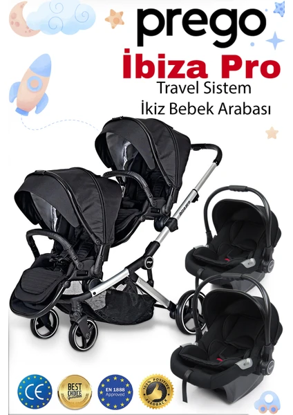 Ibiza Pro Travel Sistem Ikiz Bebek Arabası