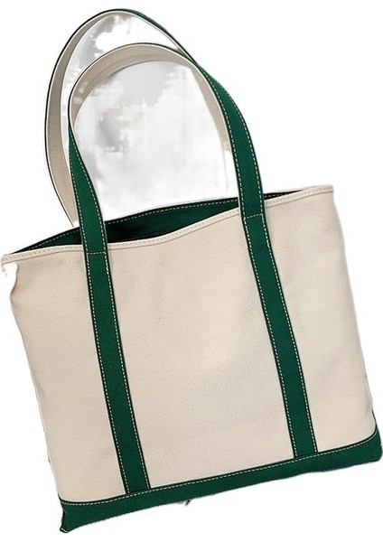 Çanta Moda Kanvas Çanta Ins Tote Çanta Kadın Büyük Kapasiteli Eğilim Omuzdan Askili Çanta (Yurt Dışından)