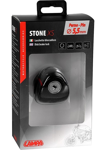 Stone XS Siyah 5,5mm Disk Kilidi 2 Anahtarlı 91561