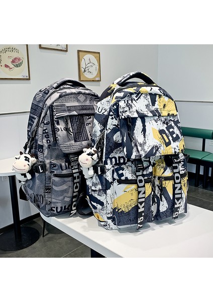 Rahat Sırt Çantası Moda Büyük Kapasiteli Çanta Kadın Çift Lise Ortaokul Okul Çantası (Yurt Dışından) fırsatları