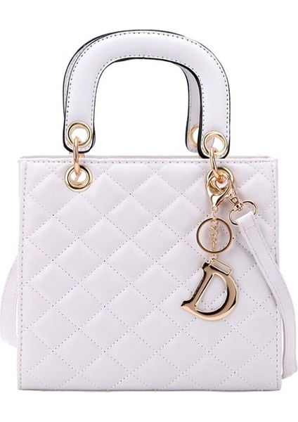 Doku Taşınabilir Prenses Diana Çanta Kadın Moda Messenger Çanta Eşkenar Dörtgen Zincir Küçük Çantalar (Yurt Dışından)