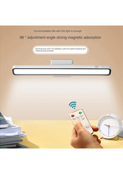 Masa Lambası Asılı Manyetik Masa Lambası LED USB Şarj Edilebilir Kademesiz Karartma Kabine Dolap Dolap Gece Lambası (Yurt Dışından)