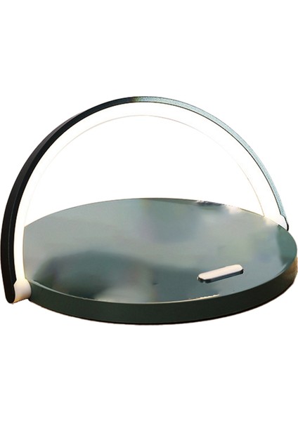 Yuvarlak Dokunmatik Küçük Masa Lambası Çok Fonksiyonlu Kablosuz Şarj Cihazı Cep Telefonu Tutucu Yeşil (Yurt Dışından)