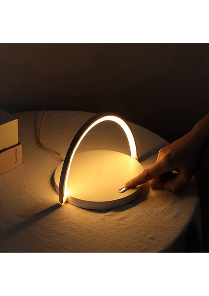 Yuvarlak Dokunmatik Küçük Masa Lambası Çok Fonksiyonlu Kablosuz Şarj Cihazı Cep Telefonu Tutucu Yeşil (Yurt Dışından) fırsatları