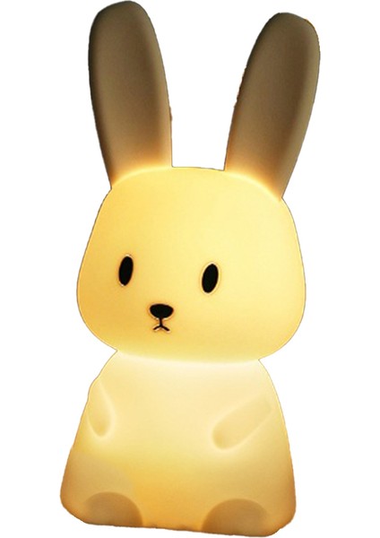 LED Gece Lambası Tavşan Hayvan Karikatür Silikon Lamba Kısılabilir USB Şarj Edilebilir Çocuk Uyku Işığı Doğum Günü Hediyesi (Yurt Dışından)
