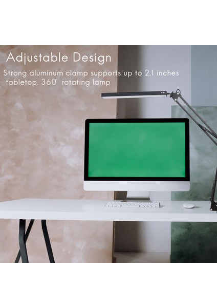 Kelepçeli LED Masa Lambası, Ayarlanabilir Salıncak Kolu Masa Lambası, Çalışma / Okuma / Ofis / Çalışma Için Modern Mimar Masa Lambası (Siyah) (Yurt Dışından) modelleri