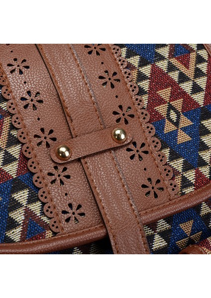 Açık Sırt Çantası Tuval Etnik Stil Retro Sırt Çantası Seyahat Çantası (Yurt Dışından) fırsatları