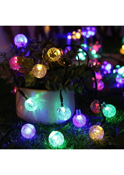 Güneş Ampuller Kristal Top 8 Modları 5 M LED Dize Işıklar Peri Işıkları Çelenk Noel Partisi Dış Dekorasyon Için (Yurt Dışından)