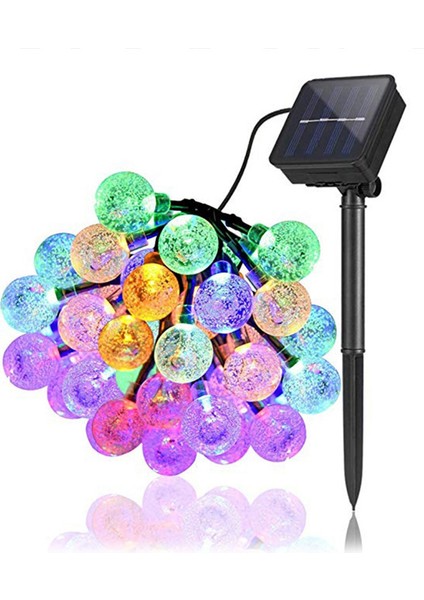 Güneş Ampuller Kristal Top 8 Modları 5 M LED Dize Işıklar Peri Işıkları Çelenk Noel Partisi Dış Dekorasyon Için (Yurt Dışından) fiyatları