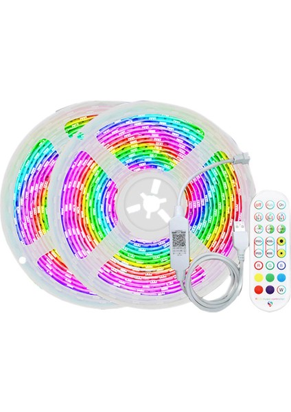 Uzaktan Kumandalı LED Şerit Işıklar Dahili Mikrofon Bluetooth Uygulama Kontrolü 5050 Rgb Yatak Odası Partisi Için LED Işıklar 2 Metre (Yurt Dışından)