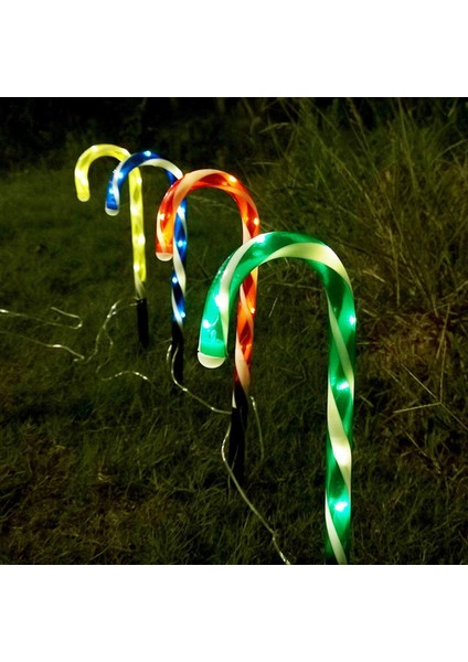4 Adet Güneş Şeker Kamışı Işıkları Noel Yolu Işaretleyiciler Işık Süslemeleri, Yard Için, Tatil Arka Bahçe Partisi (Çok Renkli) (Yurt Dışından) fiyatları