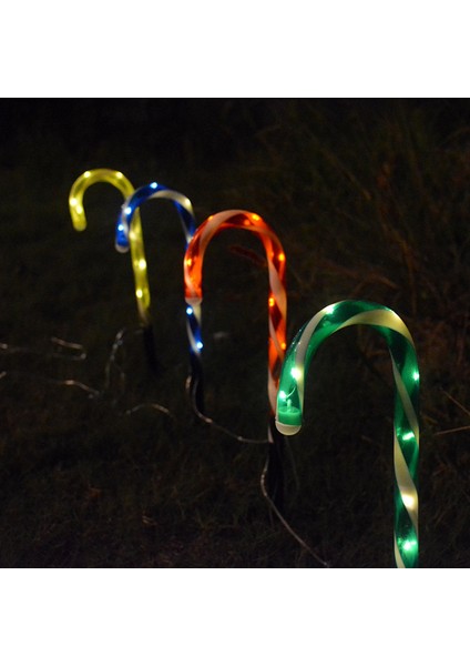 4 Adet Güneş Şeker Kamışı Işıkları Noel Yolu Işaretleyiciler Işık Süslemeleri, Yard Için, Tatil Arka Bahçe Partisi (Çok Renkli) (Yurt Dışından) modelleri