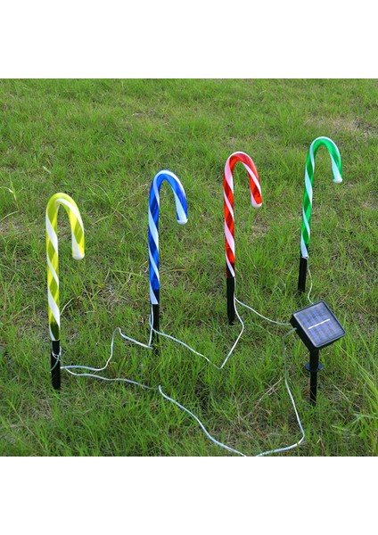 4 Adet Güneş Şeker Kamışı Işıkları Noel Yolu Işaretleyiciler Işık Süslemeleri, Yard Için, Tatil Arka Bahçe Partisi (Çok Renkli) (Yurt Dışından) fırsatları