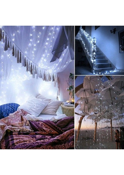 Güneş Enerjili Işıklar 100 LED Dize Peri Işıkları Açık Noel Aydınlatma Için Avlu Sokak Bahçe Dekor 10 M Beyaz (Yurt Dışından) fırsatları