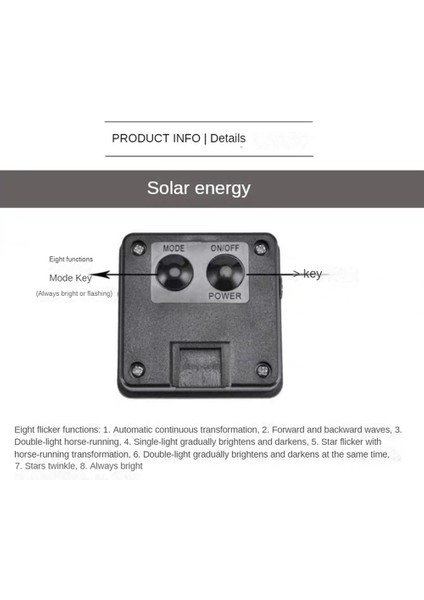 Güneş Enerjili Işıklar 100 LED Dize Peri Işıkları Açık Noel Aydınlatma Için Avlu Sokak Bahçe Dekor 10 M Beyaz (Yurt Dışından) indirimleri