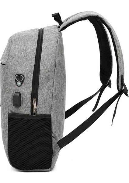 Sırt Çantası Çok Fonksiyonlu Sırt Çantası USB Şarj Boş Çanta Moda Erkek Çantası (Yurt Dışından)
