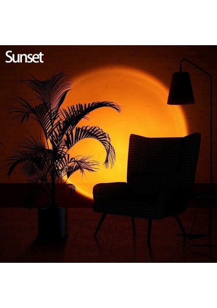 Gökkuşağı Projeksiyon Lambası LED Gece Lambası Atmosfer Projektör, USB Fotoğraf Lambaları Yatak Odası Stüdyo Dekor Için 180 ° (Yurt Dışından)