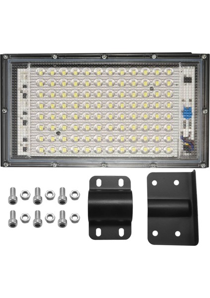 100W LED Sokak Lambası Ac 220V-240V Dış Mekan Projektör Spot IP65 Su Geçirmez Duvar Lambası Bahçe Yol Sokak Soğuk Beyaz (Yurt Dışından)