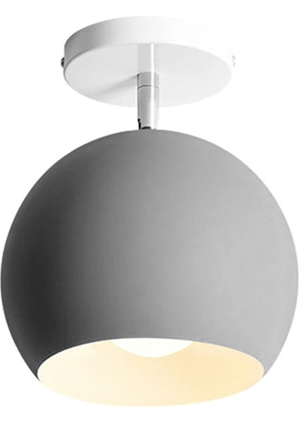 Yuvarlak Macaron Tavan Işık Iskandinav Modern LED Tavan Lambası Oturma Odası Yatak Odası Armatür Sundurma Koridor Koridor-Gri (Yurt Dışından)