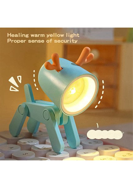 Çocuklar Için 6pcs Mini Gece Lambası, Sevimli Küçük Lamba Gece Çalışması Seyahat Için Geyik Şekli Taşınabilir Okuma Kitabı Lambaları (Yurt Dışından) modelleri