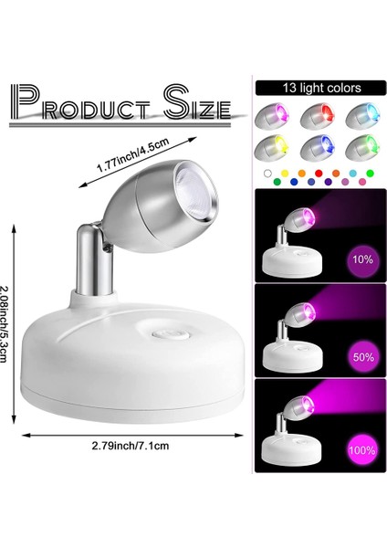 Uzaktan Kumandalı 6 Adet Rgb LED Spot Işığı, 13 Renkli Spot Işığı, Koridor Sanat Eseri Dolap Beyazı Için Kumandalı Vurgu Işıkları (Yurt Dışından) fırsatları