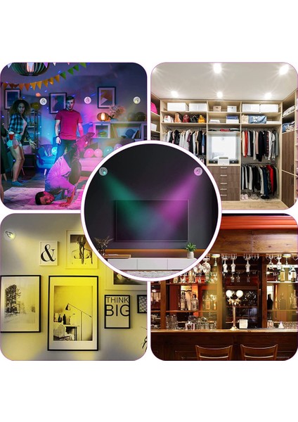 Uzaktan Kumandalı 6 Adet Rgb LED Spot Işığı, 13 Renkli Spot Işığı, Koridor Sanat Eseri Dolap Beyazı Için Kumandalı Vurgu Işıkları (Yurt Dışından) indirimleri