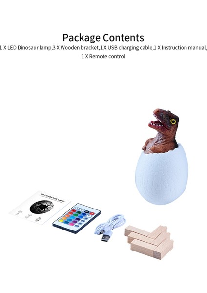 3D Gece Lambası Velociraptor Yumurta Masa Lambası 16 Renk Dokunmatik Uzaktan Kumanda Karikatür Masa Lambaları Çocuk Ev Dekor Için (Yurt Dışından) fiyatları