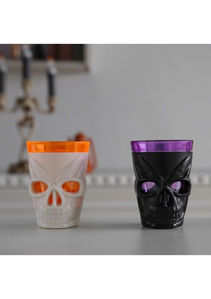 12 Adet/takım Cadılar Bayramı Aydınlık Şarap Bardağı Atmosfer Sahne Korku Şarap Bardağı LED Elektronik Işıklar, B (Yurt Dışından) fırsatları