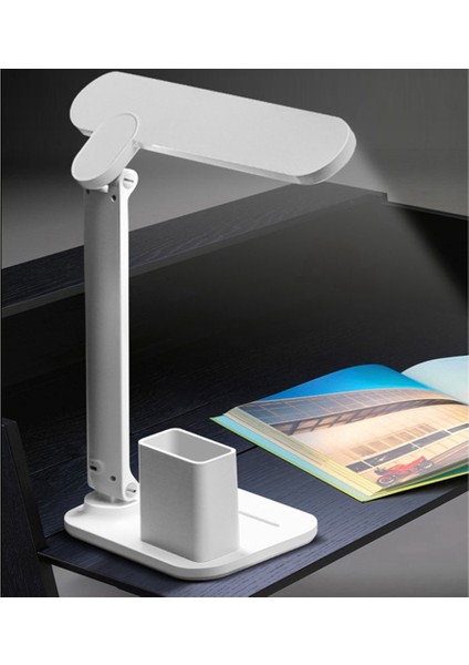 Yurt Adanmış Okul Sezonu Için LED Göz Koruması Masa Lambası USB Şarj Kablosuz Katlanabilir Çalışma Masası Lambası (Yurt Dışından)