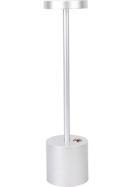 Iskandinav Masa Lambası LED Dokunmatik Masa Lambası Bar Otel Cafe Dekorasyon Masa Lambası USB Gece Lambası Gümüş (Yurt Dışından)