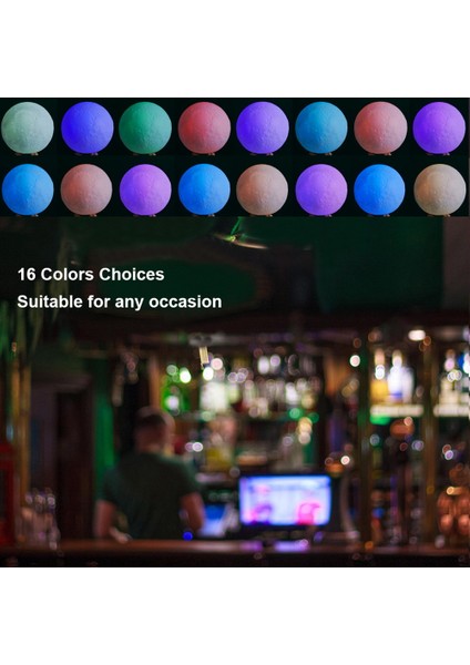 Ay Lambası Çocuklar Gece Lambası Galaxy Lamba Için 5.9 Inç 16 Renk 3D LED Ay Işığı Şarj Edilebilir Gece Lambası Uzaktan Kumanda ile (Yurt Dışından)