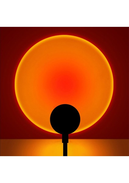 LED USB Gün Batımı Lambası Gece Işığı Projektör Doğum Günü Partisi Dekorasyon Yatak Odası Oturma Için Taşınabilir Ruh Işığı, Gün Batımı Kırmızı (Yurt Dışından) fırsatları