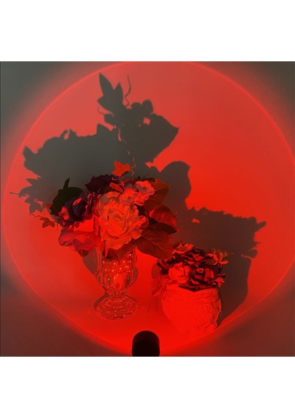 LED USB Gün Batımı Lambası Gece Işığı Projektör Doğum Günü Partisi Dekorasyon Yatak Odası Oturma Için Taşınabilir Ruh Işığı, Gün Batımı Kırmızı (Yurt Dışından) indirimleri