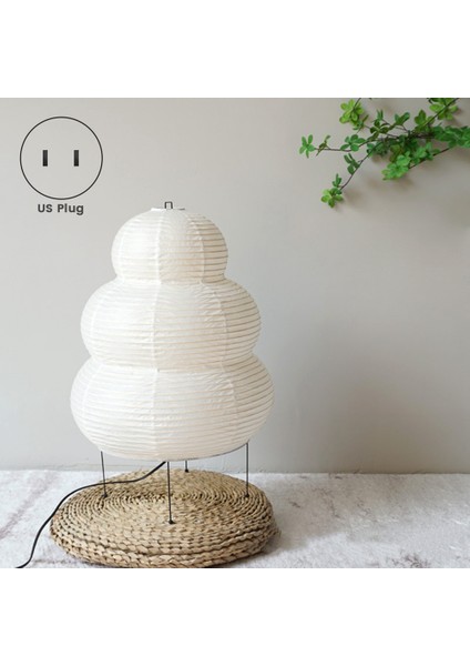 LED Japon Pirinç Kağıdı Dekoratif Masa Lambası Modern Atmosfer Gece Lambası Restoran Cafe Abd Plug Için Başucu Lambası (Yurt Dışından)