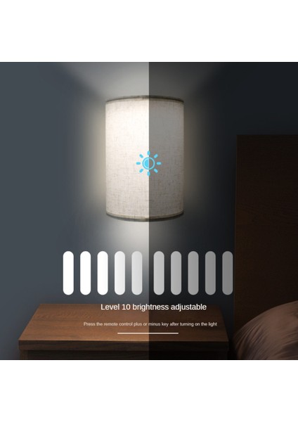 Retro Duvar Lambası Kumaş Gölge Işık Kısılabilir Duvar Aydınlatma Armatürleri Yatak Odası Oturma Odası Için Uzaktan Kumanda ile RGB16-COLORS (Yurt Dışından) fiyatları