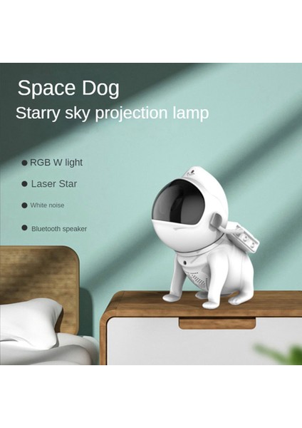 Yıldız Projektör Galaxy Gece Lambası Uzay Köpek LED Yıldızlı Bulutsusu Lambası Bluetooth Hoparlör App Uzaktan Kumanda Bulutsusu, C (Yurt Dışından)
