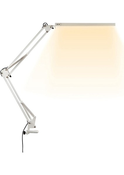 Kelepçeli LED Masa Lambası, 10W Salıncak Kolu Masa Lambası, 3 Aydınlatma Modu, Çalışma, Çizim, Ofis Için Ayarlanabilir Masa Lambası (Yurt Dışından)
