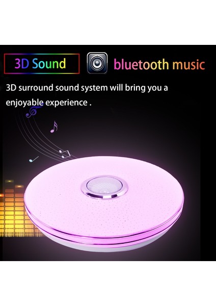 LED Tavan Lambası Kablosuz Uzaktan Akıllı Işık Rgb Kısılabilir App Bluetooth Müzik Yatak Odası Oturma Için 335X70MM (Yurt Dışından)