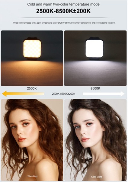 1500MAH Cep Telefonu Dolgu Işığı Taşınabilir Güzellik Işığı Arka Klip LED Işık Mini Çok Fonksiyonlu Selfie Canlı Dolgu Işığı (Yurt Dışından)