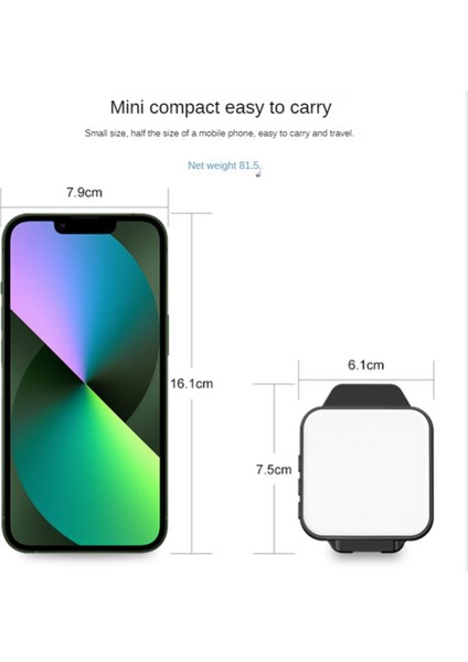 1500MAH Cep Telefonu Dolgu Işığı Taşınabilir Güzellik Işığı Arka Klip LED Işık Mini Çok Fonksiyonlu Selfie Canlı Dolgu Işığı (Yurt Dışından)