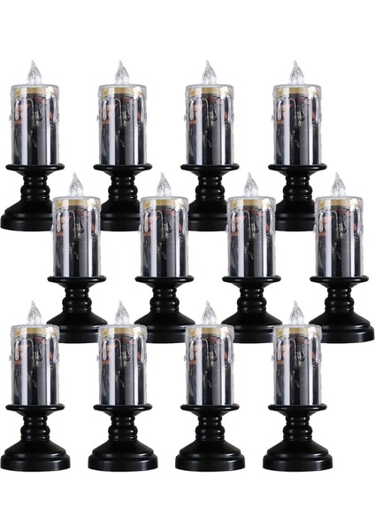 12 Adet/takım Cadılar Bayramı Dekorasyon Cadı Şamdan Işık LED Elektronik Mum Işığı Korku Gece Işıkları (Yurt Dışından) indirimleri
