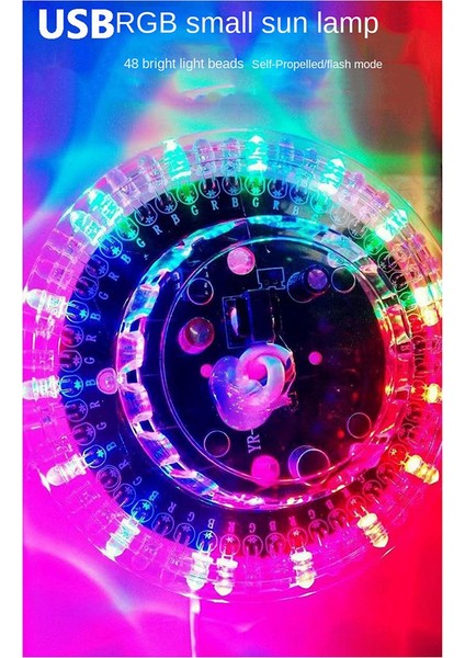 5 V Mini Disko Işığı 48LED Rgb Ev Partisi Sahne Duvar Arka Işık Dekorasyon Flaş Lazer Renkli Işın Müzikli Işık Abd Plug (Yurt Dışından)